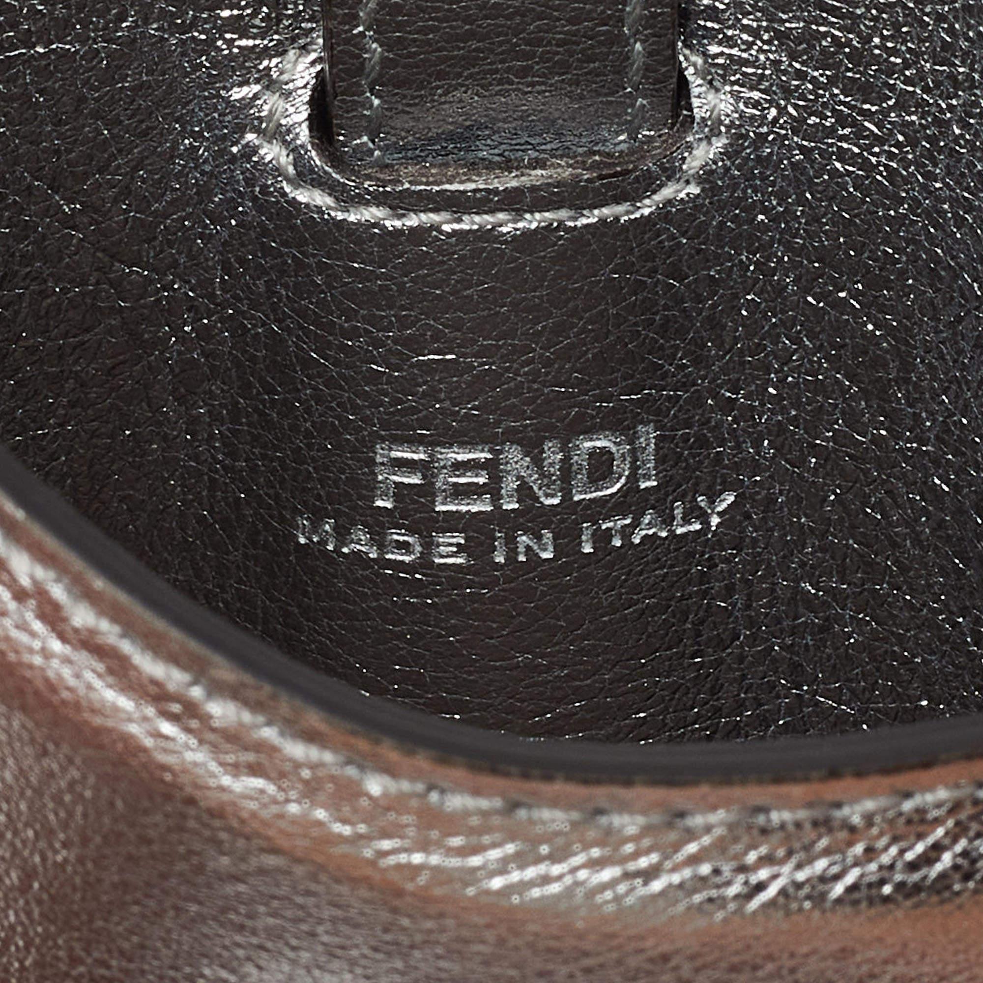 Fendi Silver Leather Multi Pouch Belt Bag For Sale 1
