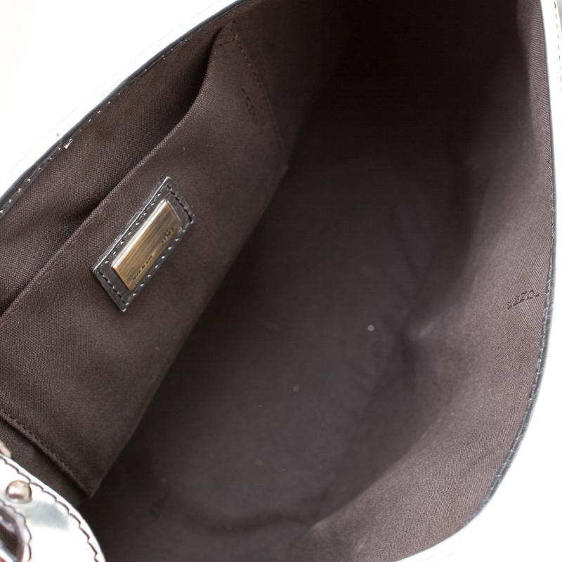 Fendi Silver Patent Leather B Bis Shoulder Bag 1