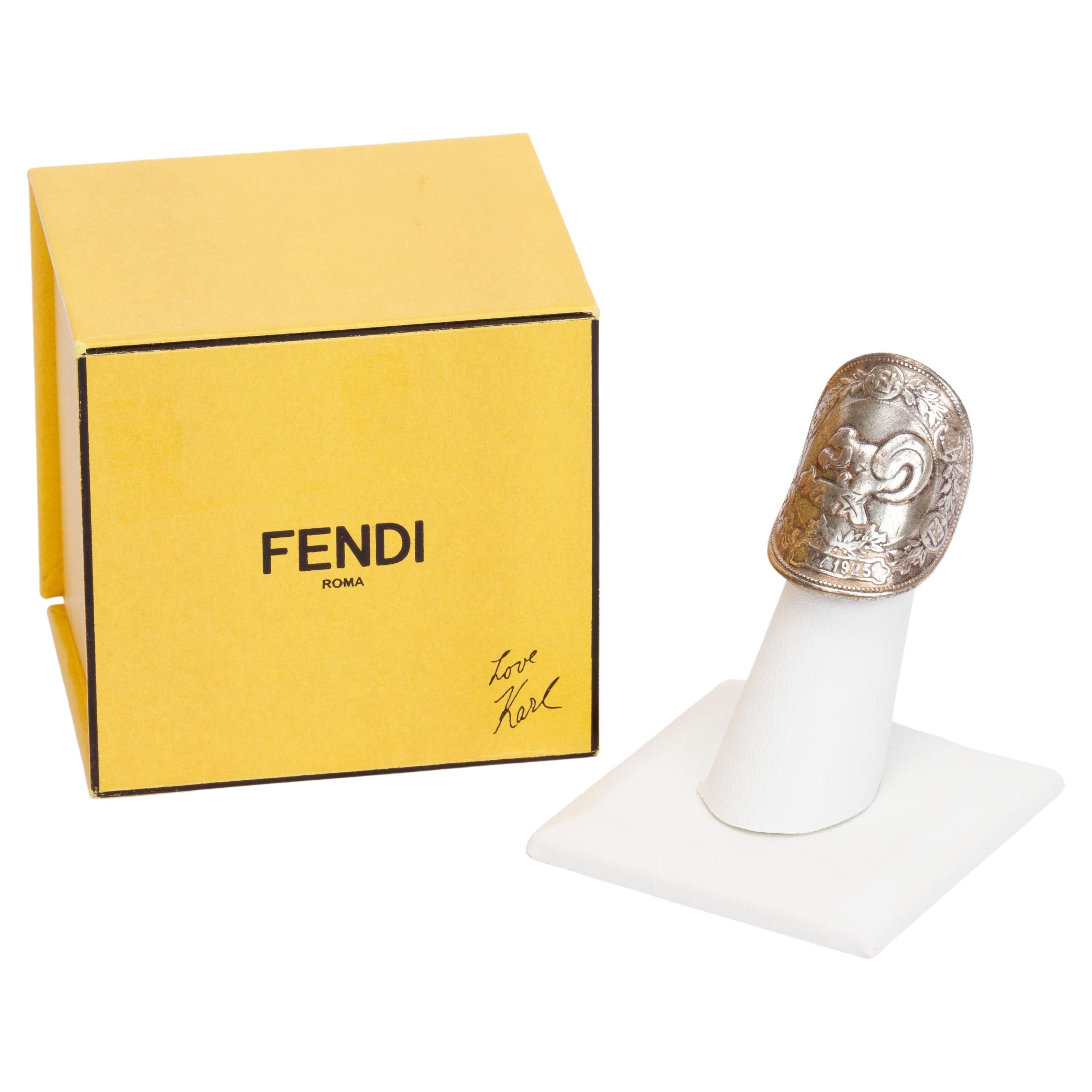 Fendi Silver Ring For Sale