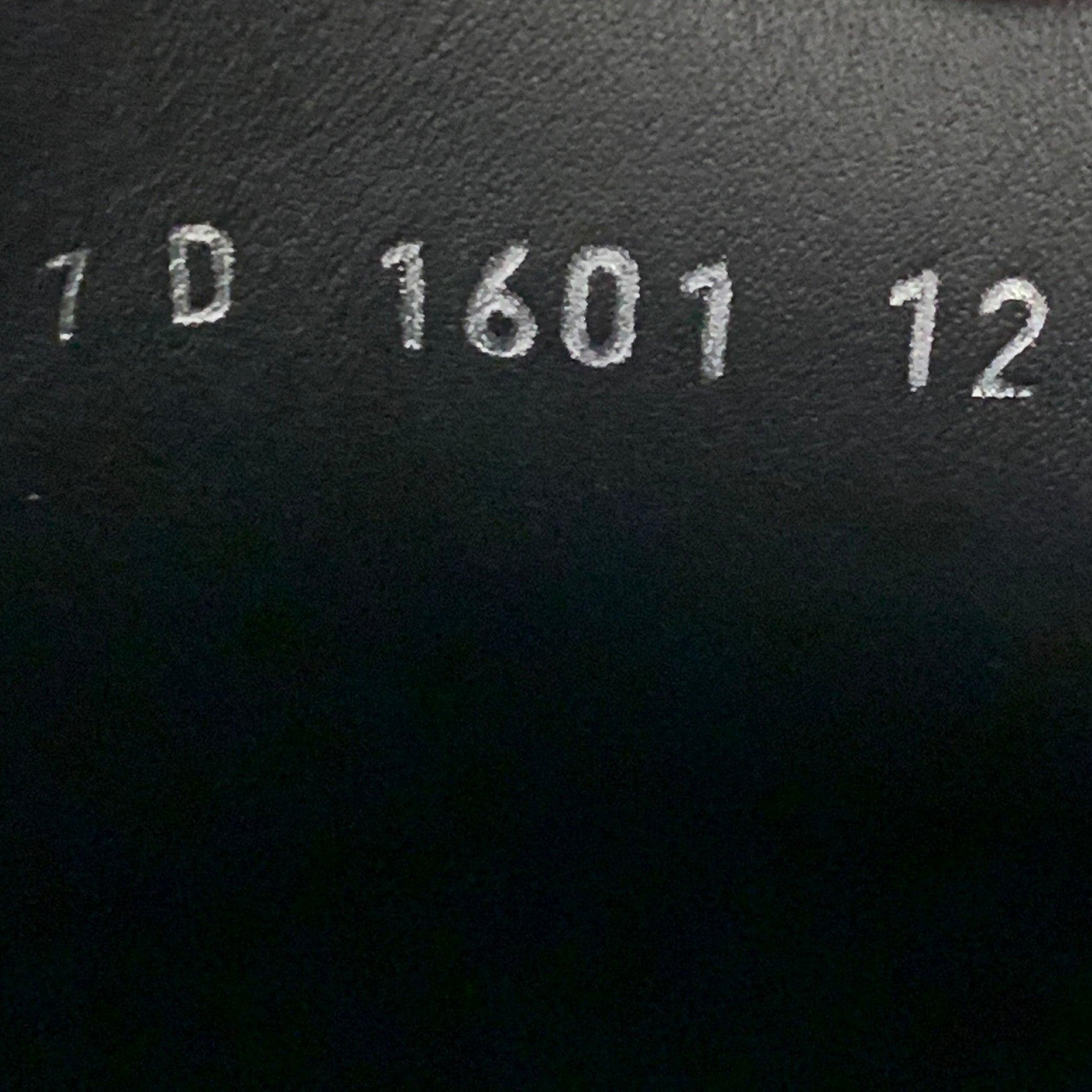 FENDI Größe 13 Schwarz Silber Kalbsleder Monogram Schnalle Slip On Loafers im Angebot 5