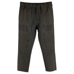 FENDI Size 34 Black Sheer Virgin Wool Polyester Cargo Casual Pants