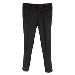 FENDI Size 34 Black Solid Wool Elastane Zip Fly Dress Pants