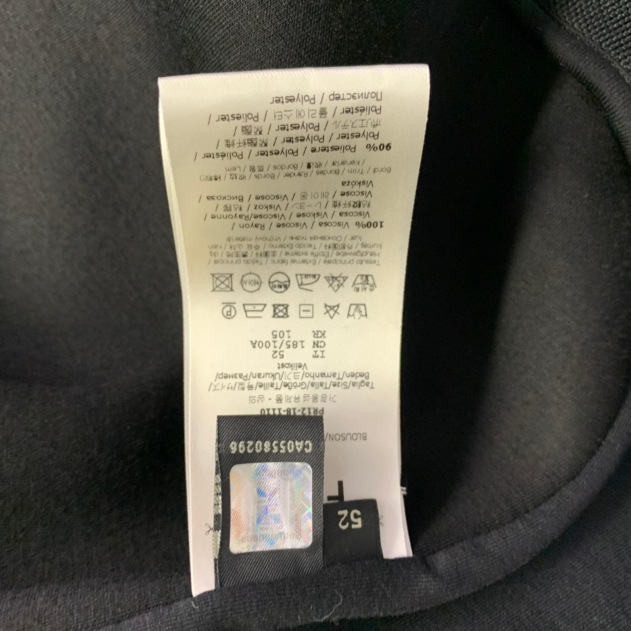 FENDI Size 42 Black Viscose Zip Up Jacket For Sale 3