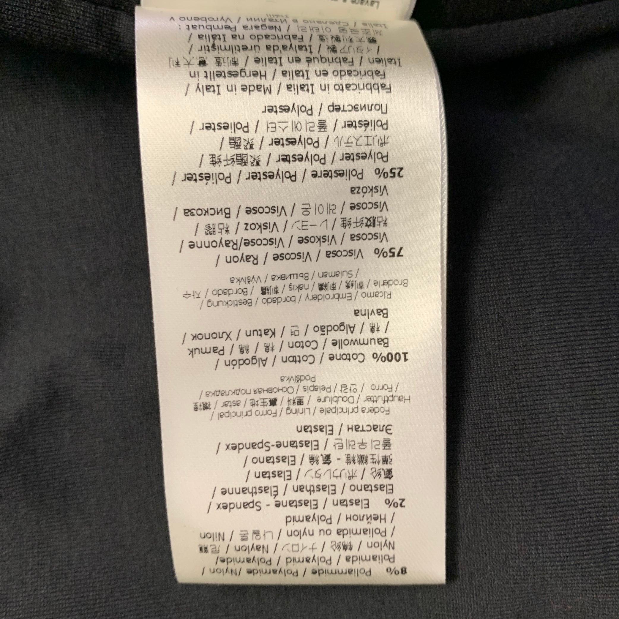 FENDI Size 42 Black Viscose Zip Up Jacket For Sale 4