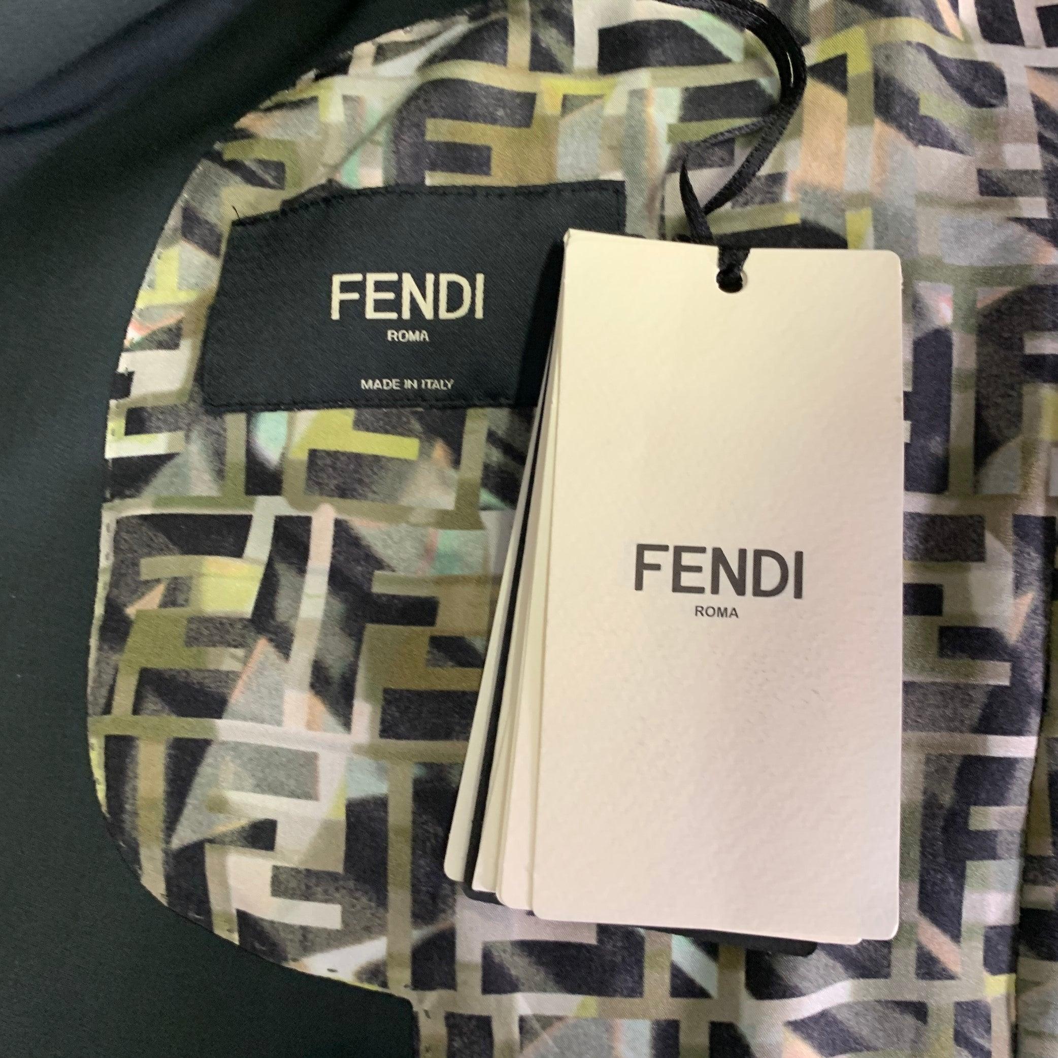 Men's FENDI Size 42 Charcoal Wool Notch Lapel Sport Coat
