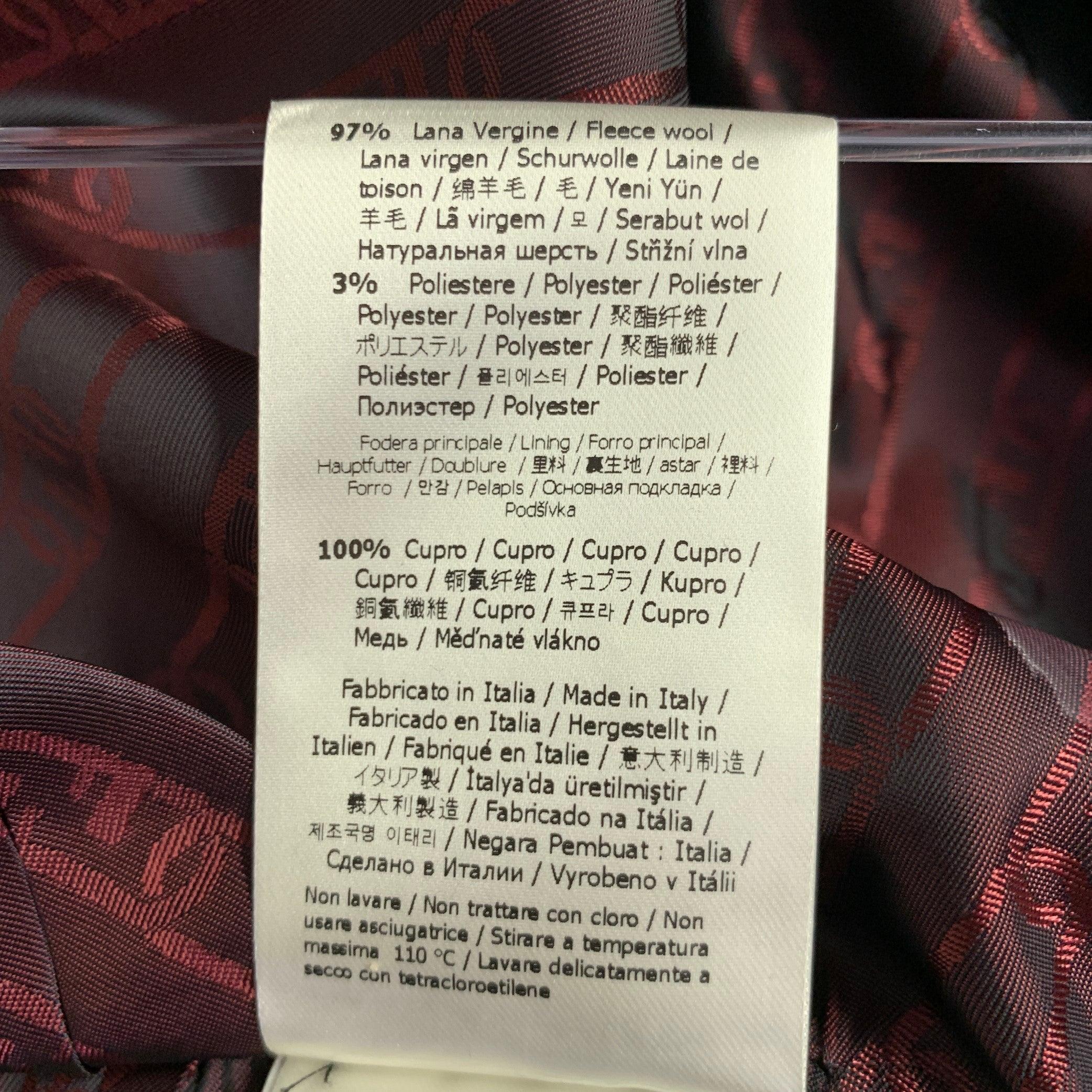 FENDI Size 42 Red White Houndstooth Wool Blend Sport Coat 4