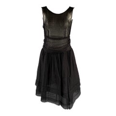 FENDI Size S Black ca0055499 A-Line Knee-Length Dress