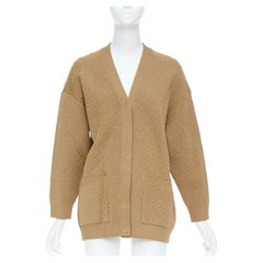 FENDI SKIMS 2021 Runway monogram logo knit oversized pocket cardigan IT36 XXS