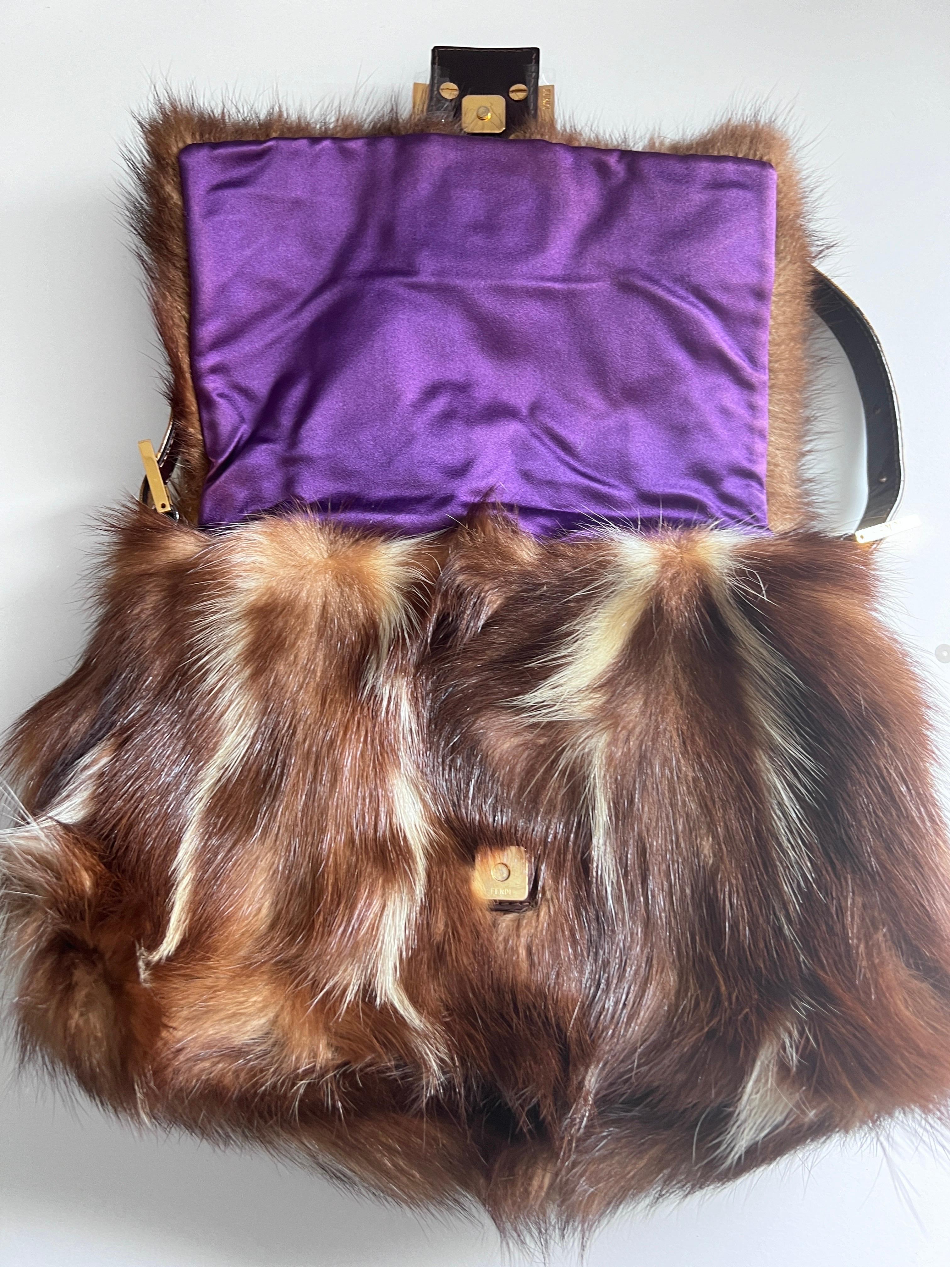 Women's or Men's Fendi skunk fur mamma baguette