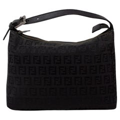 Fendi Small Black Zucchino Top Handle Bag