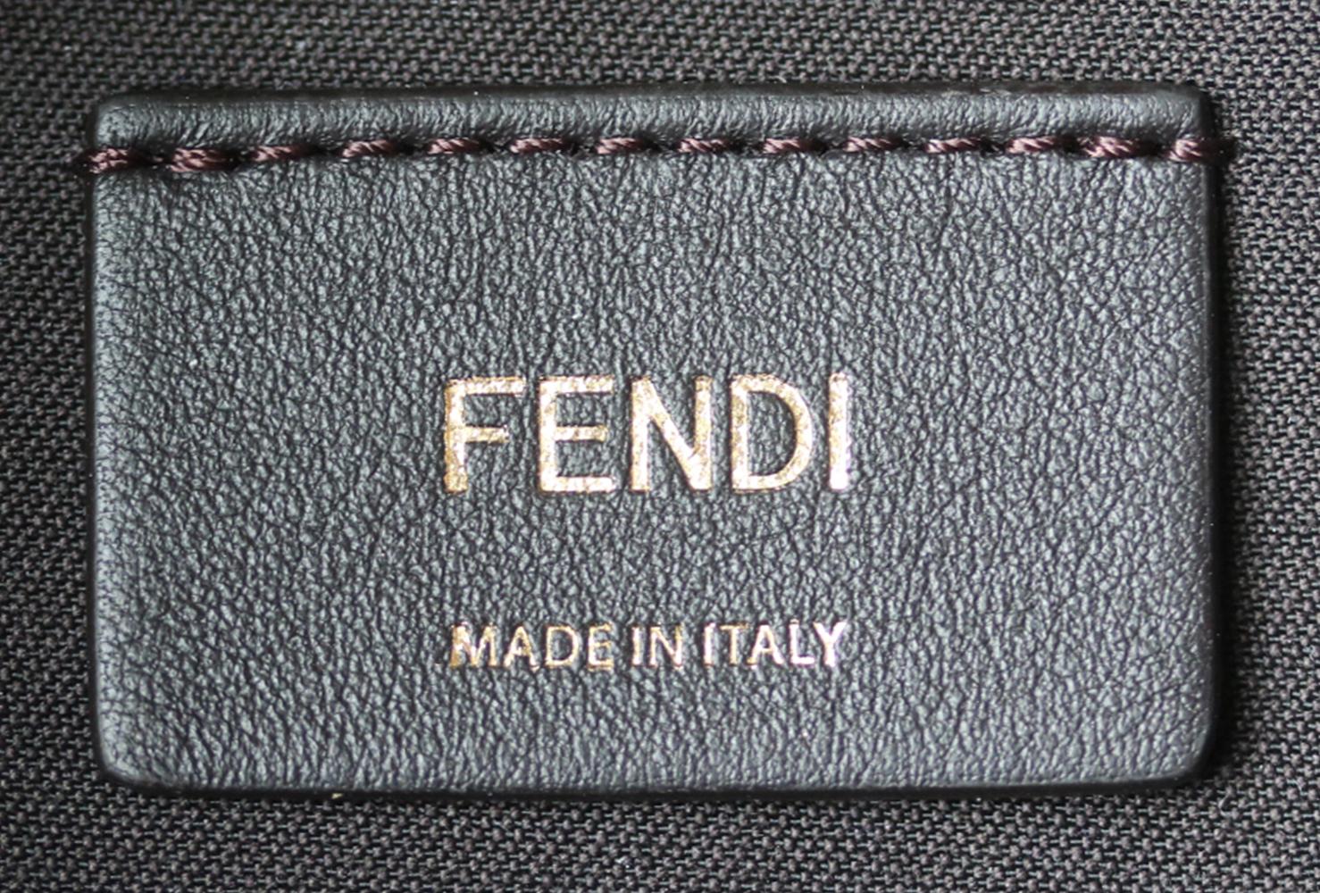 Fendi Small Logo Embossed Velvet Backpack 5