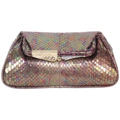 Retro Fendi Snake Skin Clutch Handbag