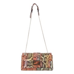 Fendi Snakeskin Maxi Baguette Shoulder Bag