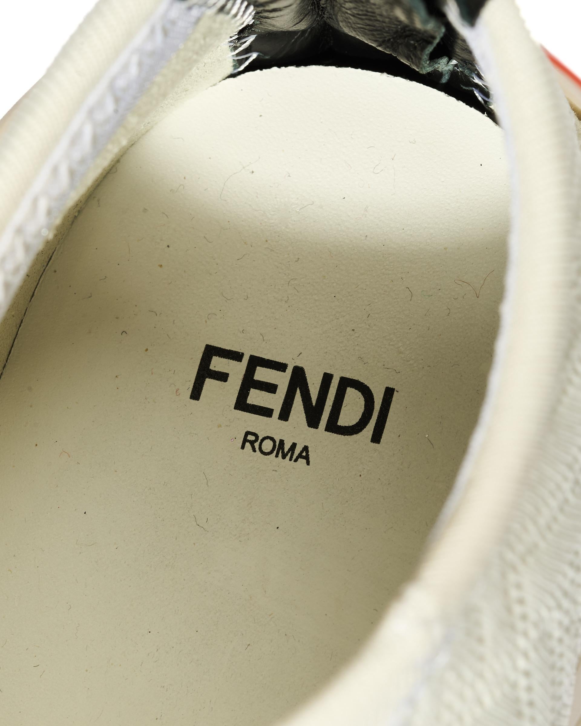 Fendi Turnschuhe FFluid Mid White im Angebot 8