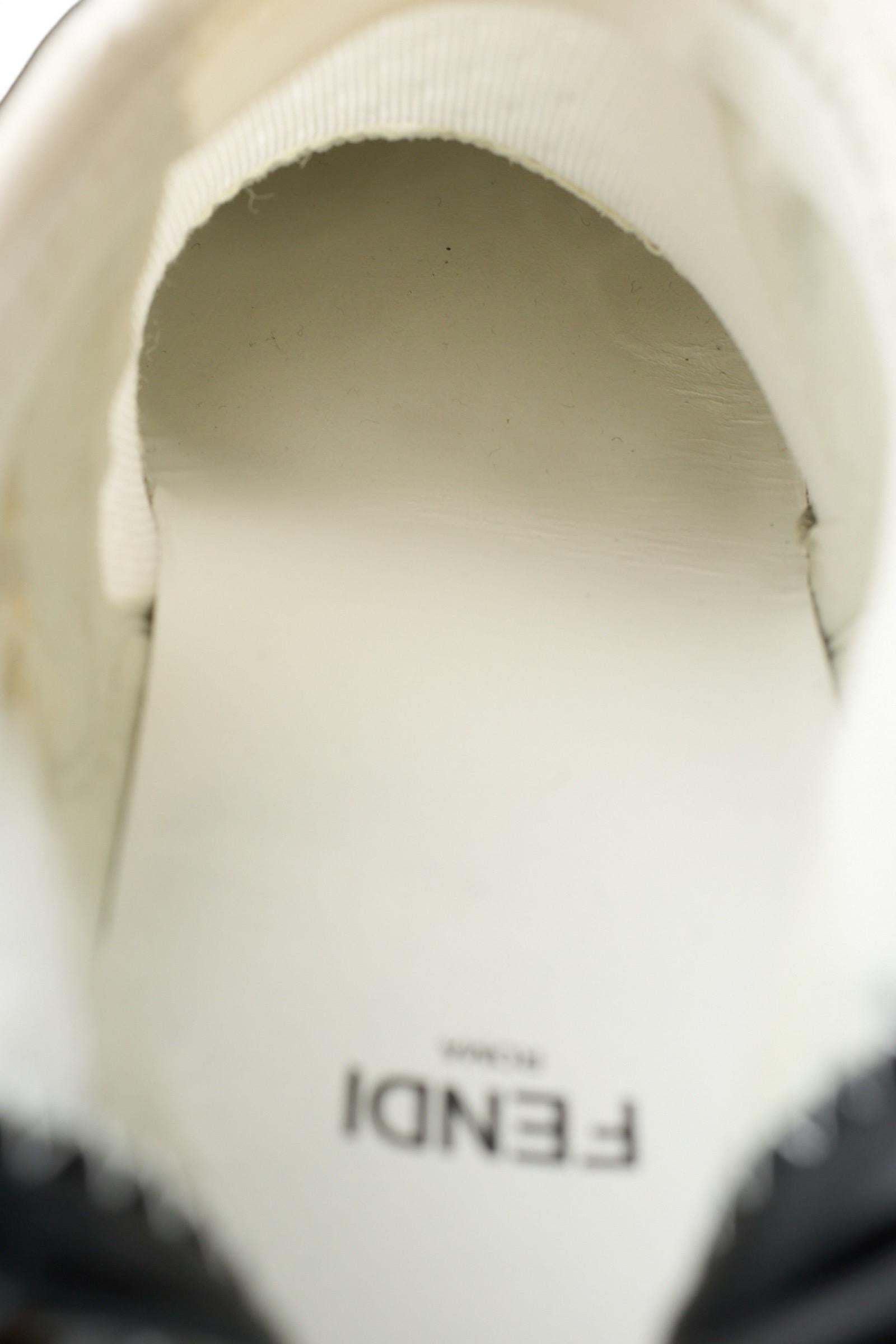 Fendi Turnschuhe FFluid Mid White im Angebot 9