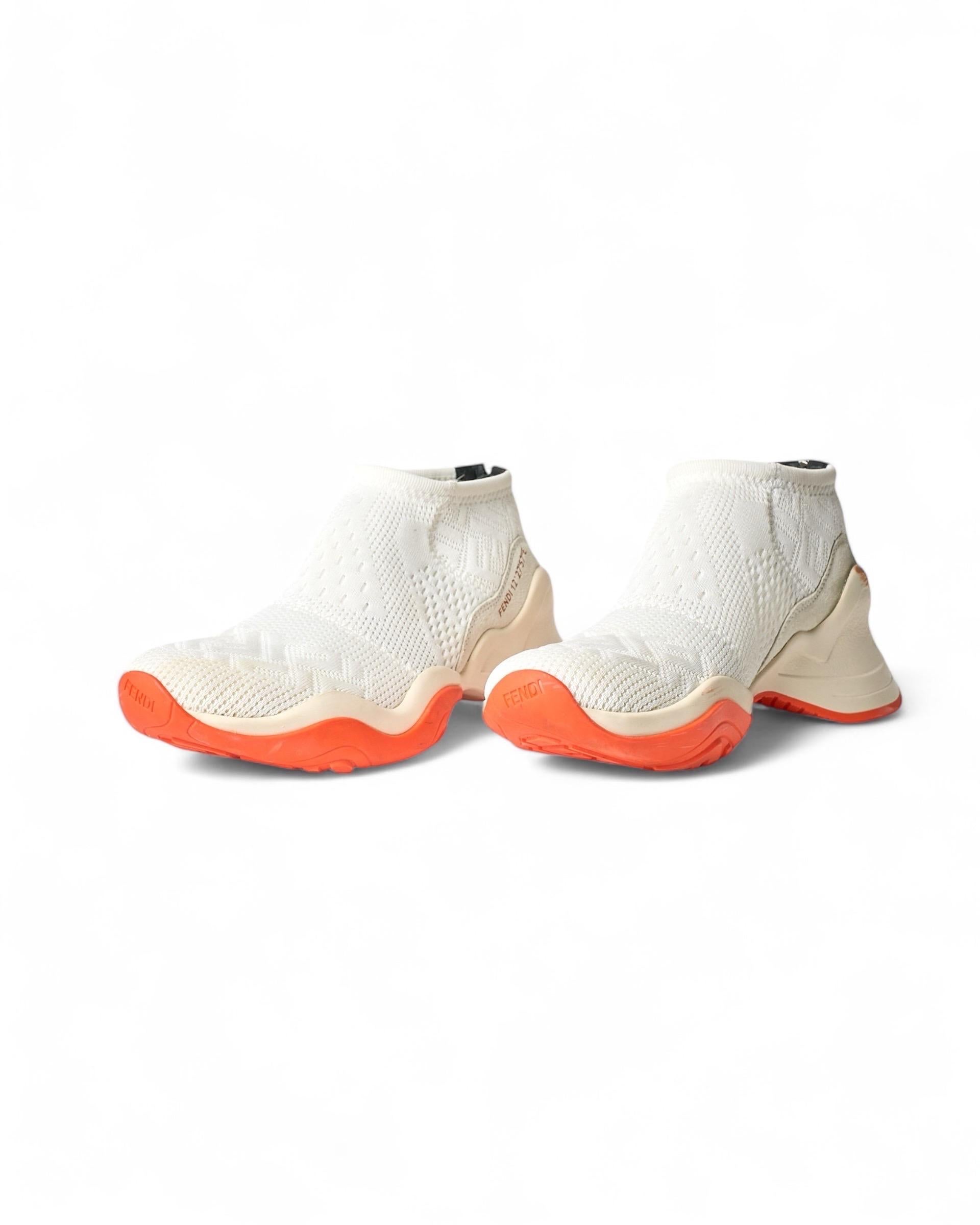 Fendi Turnschuhe FFluid Mid White (Weiß) im Angebot