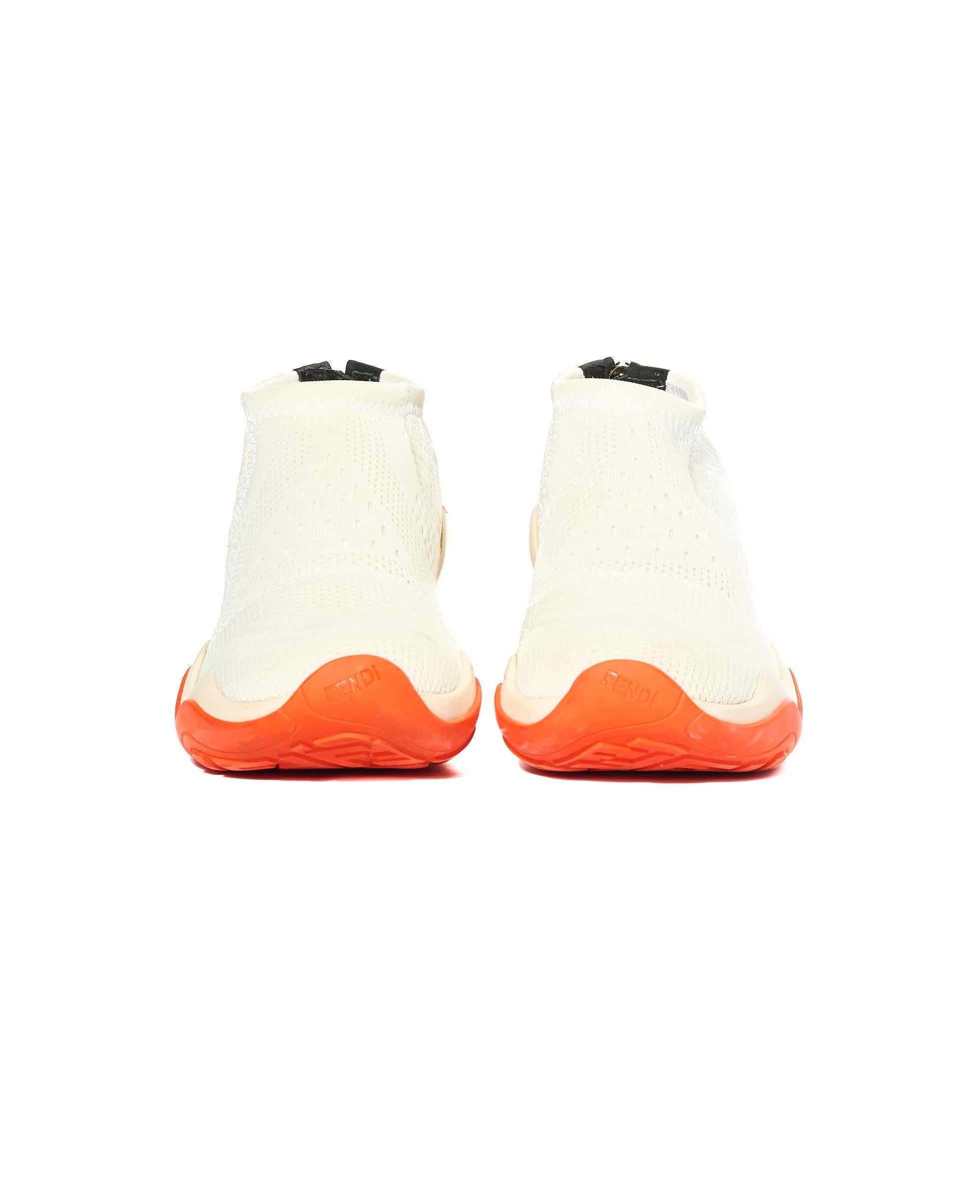 Fendi Turnschuhe FFluid Mid White im Zustand „Gut“ im Angebot in Torre Del Greco, IT