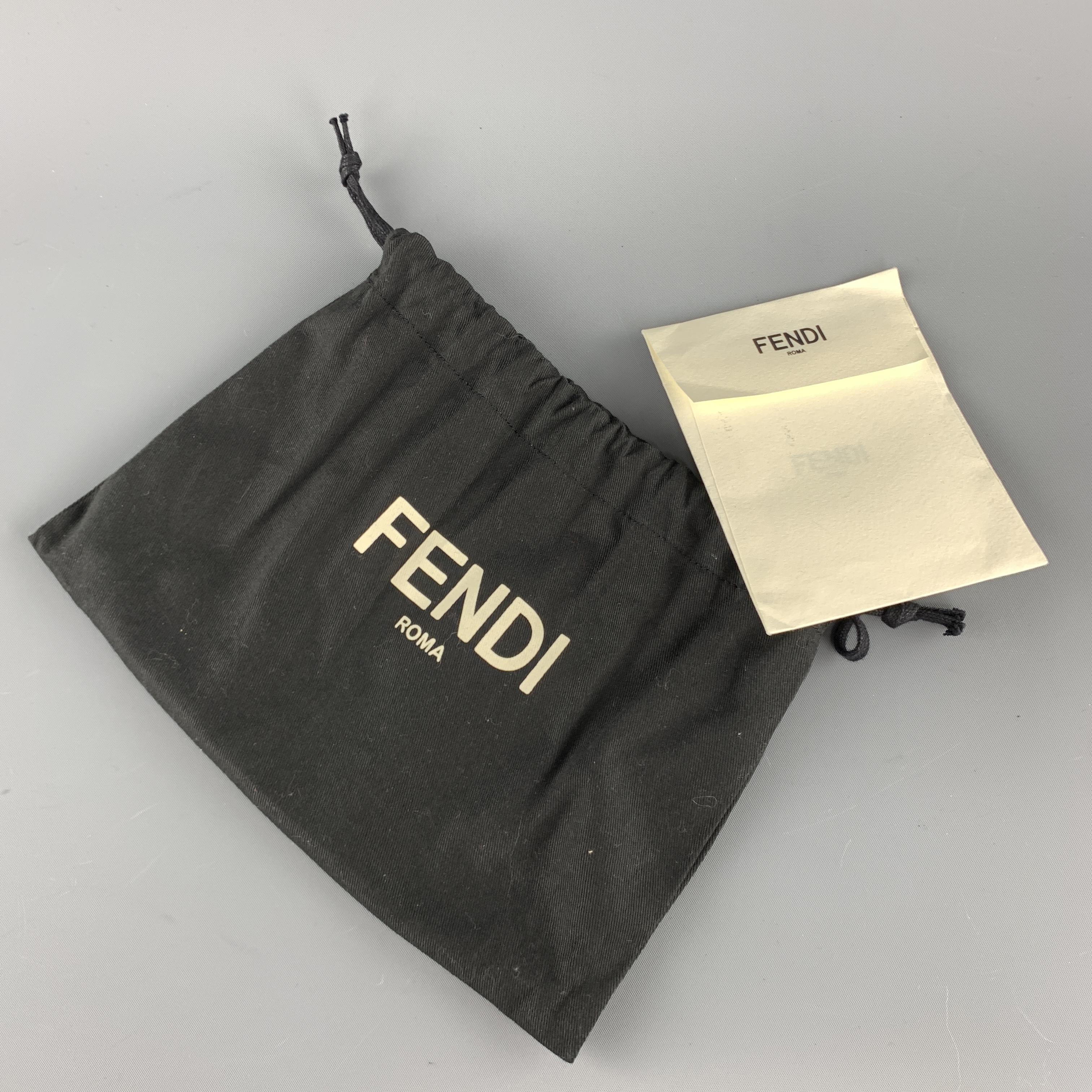 FENDI Solid Black Leather Micro PEEKABOO Mini Handbag 5
