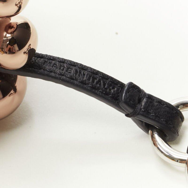 FENDI Space Monkey Zucca FF monogram floral rose gold stud keyring bag charm 4