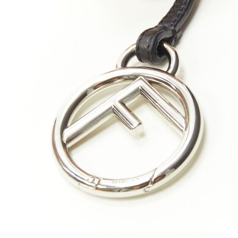 FENDI Space Monkey Zucca FF monogram floral rose gold stud keyring bag charm 5