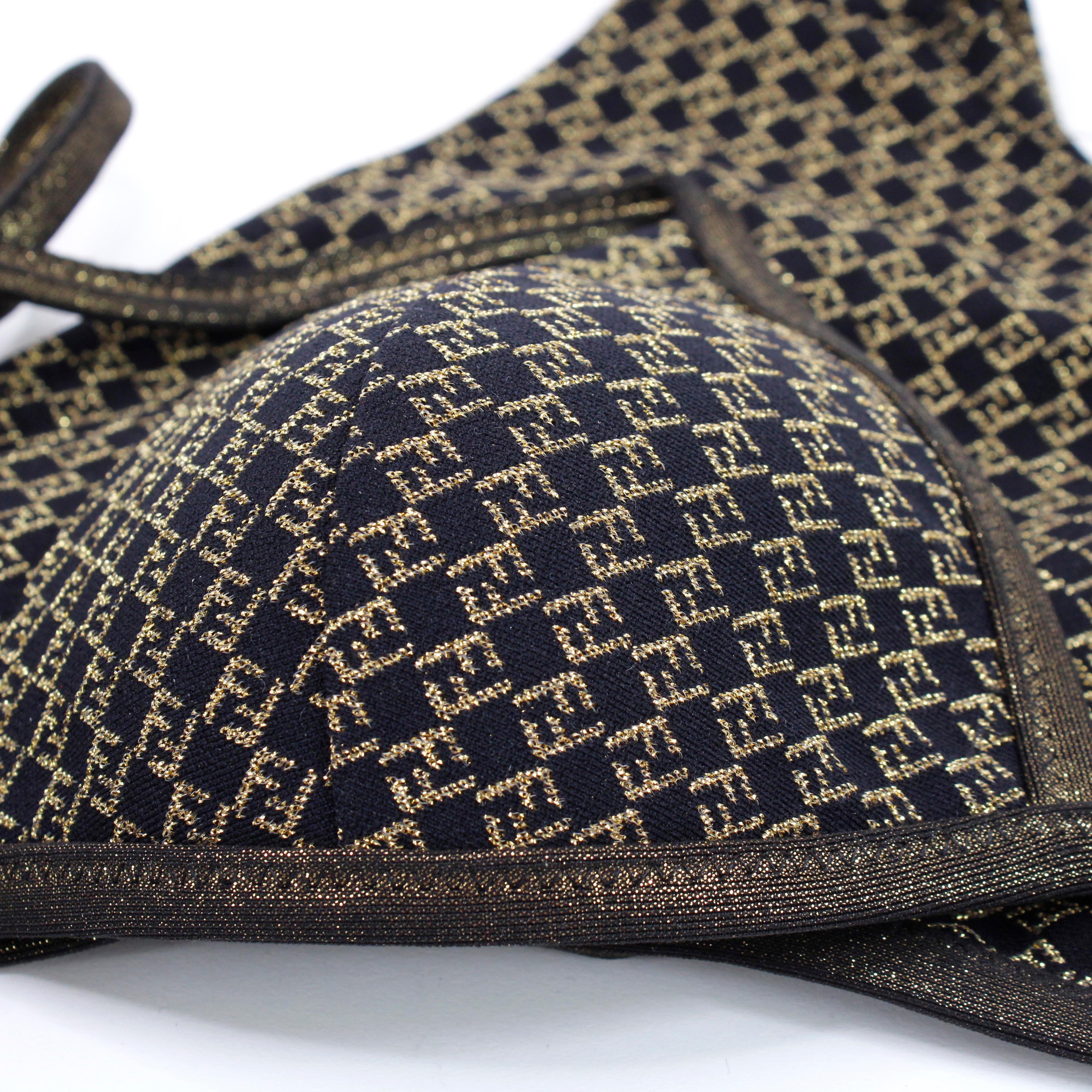 Fendi Funkelnder Monogramm-Bikini im Angebot 2