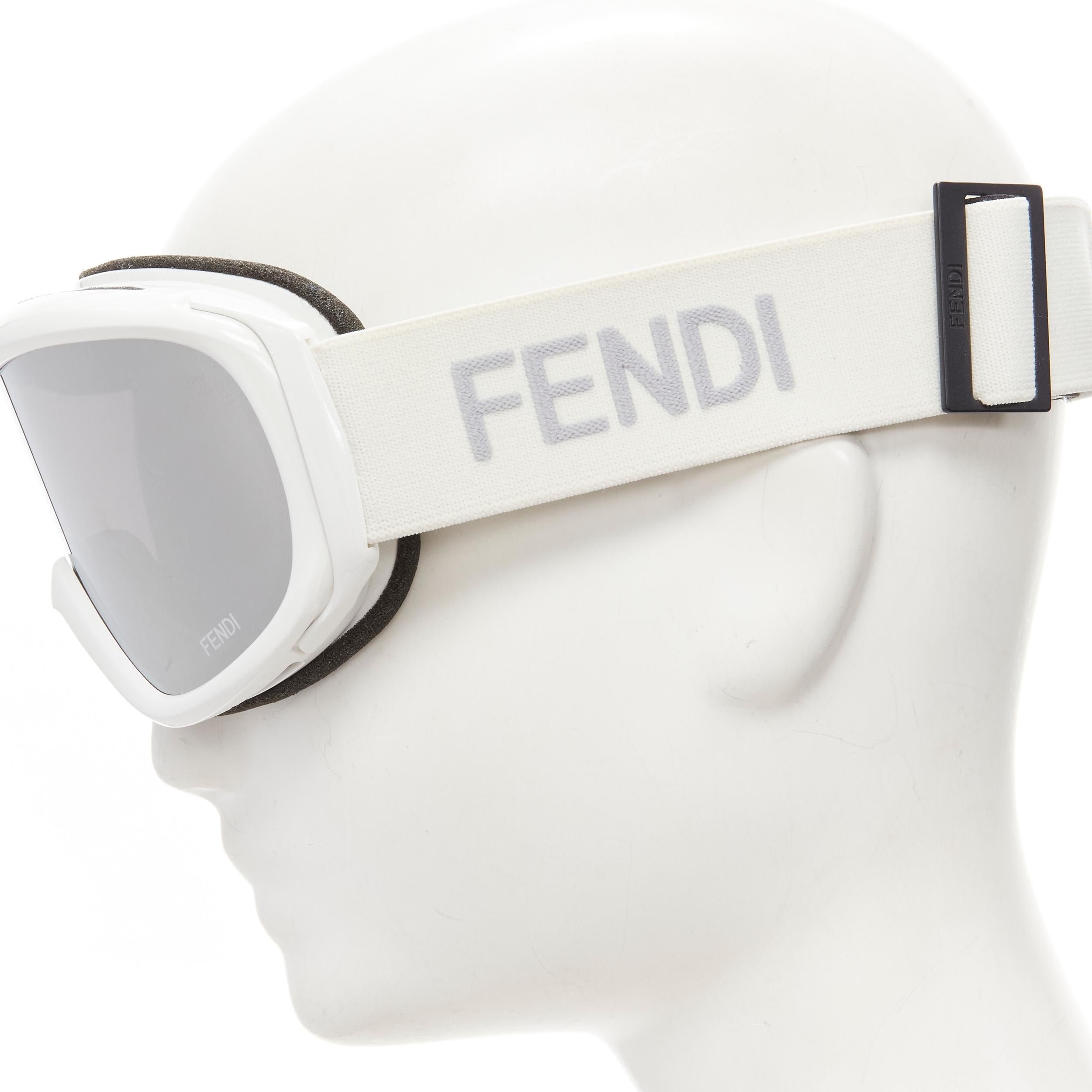 FENDI Split black white bicolor mirrored lens ski goggles Unisex 1