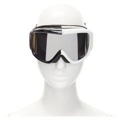 FENDI Split black white bicolor mirrored lens ski goggles Unisex