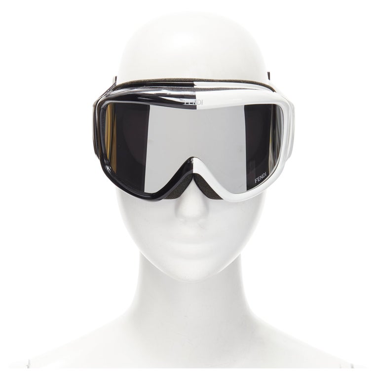 FENDI Split black white bicolor mirrored lens ski goggles Unisex at 1stDibs  | fendi ski goggles for sale, fendi goggles ski, designer ski goggles