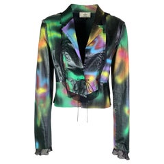 Fendi Spring 2000 Spray-painted Leather Jacket