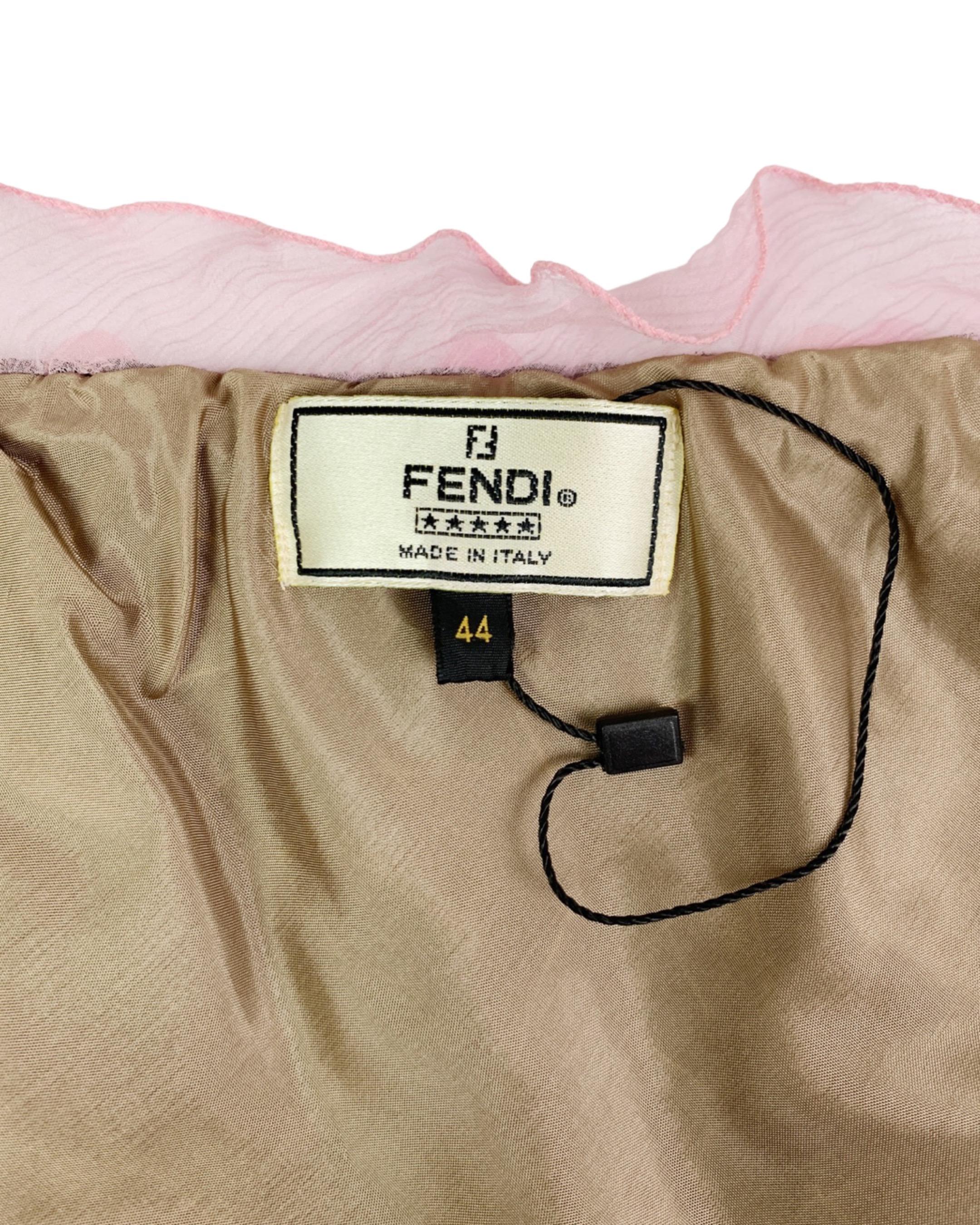 Brown Fendi Spring 2000 Zucca Sequins Skirt