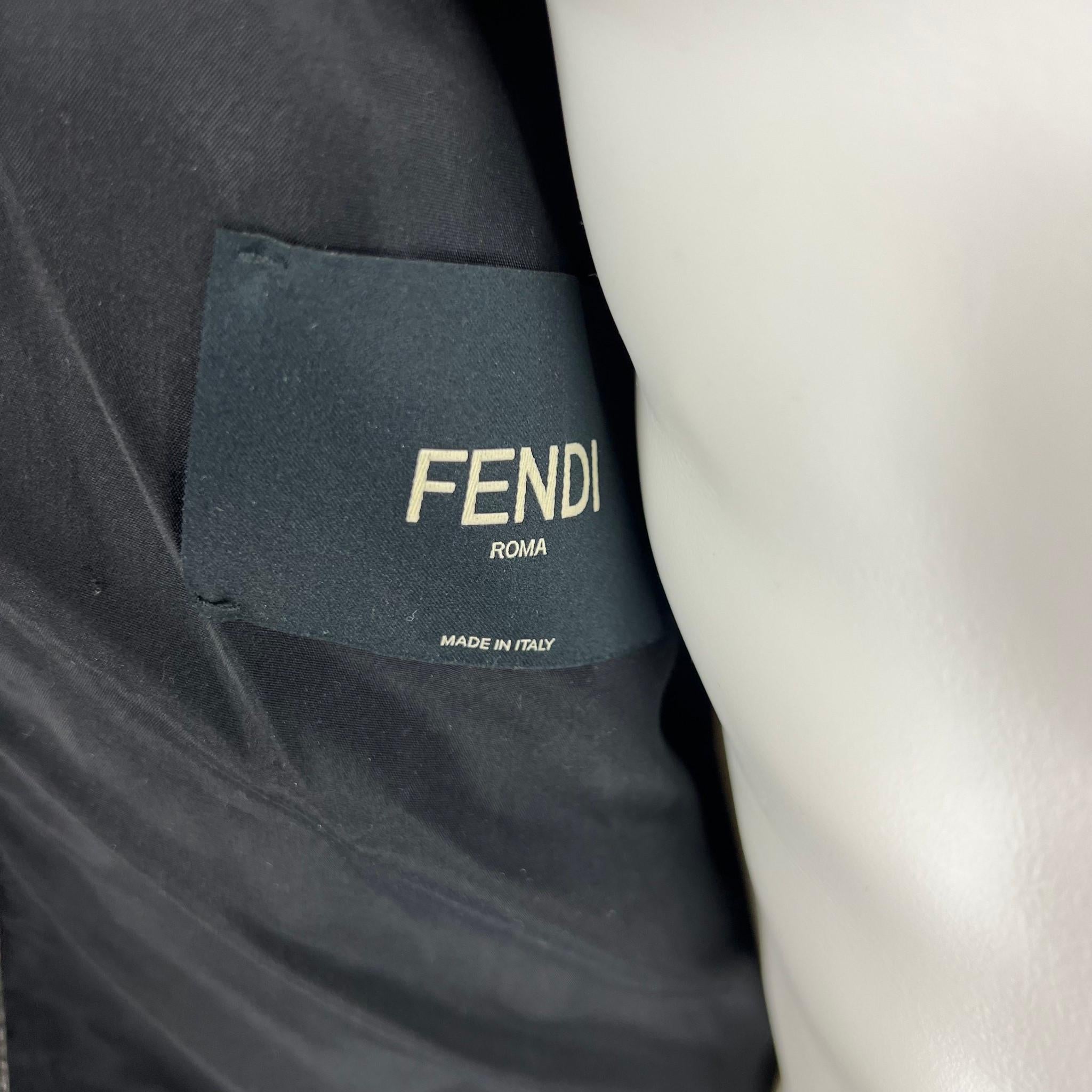 FENDI Spring 2016 Size 34 Grey Blue Lamb Deer Leather Snakeskin Studded Jacket 5