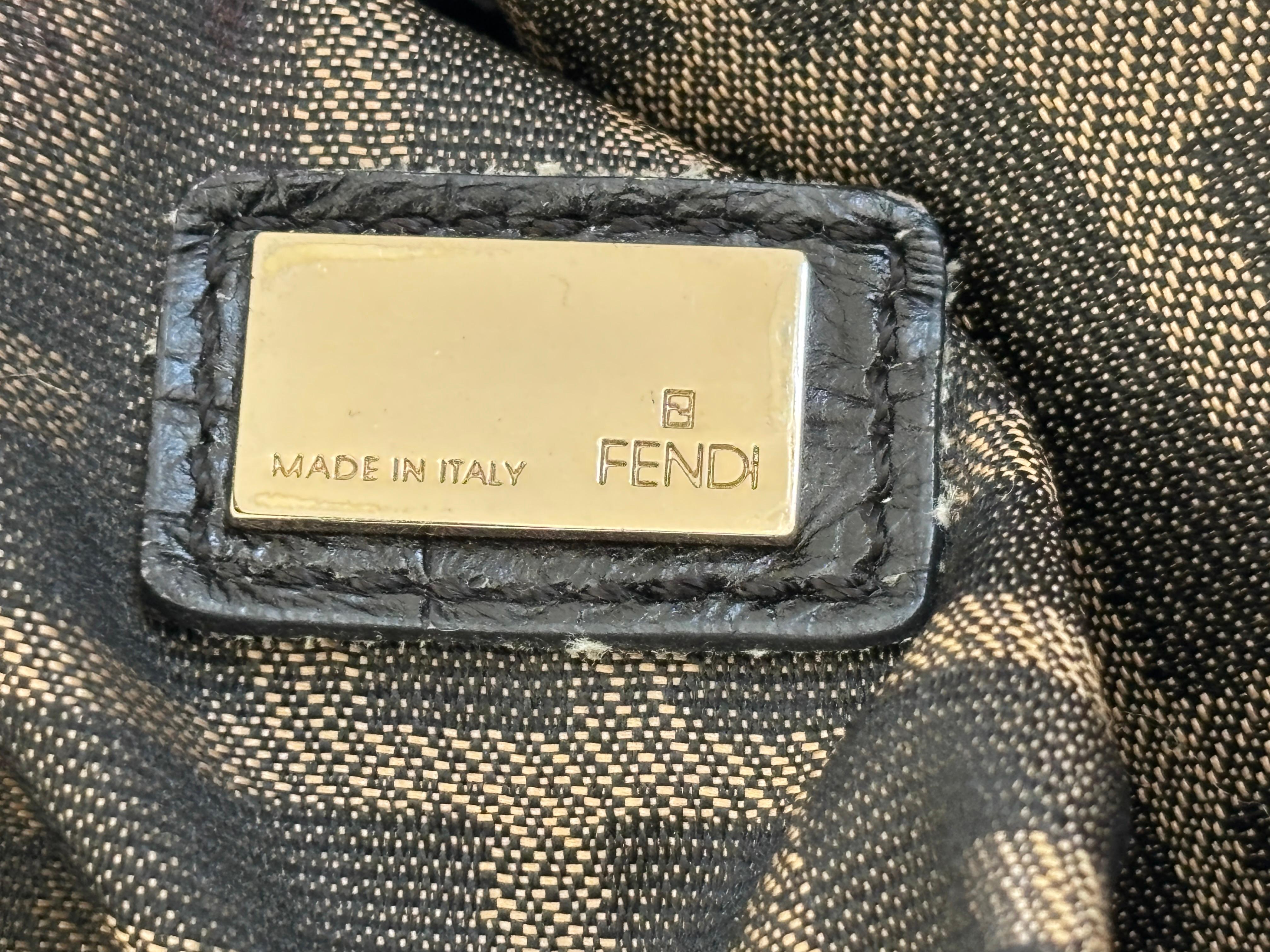 FENDI Spy Bag Black Leather Large Women Bag Italy For Sale 5
