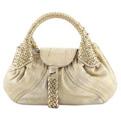 Fendi Spy Bag Embossed Metallic Leather Mini