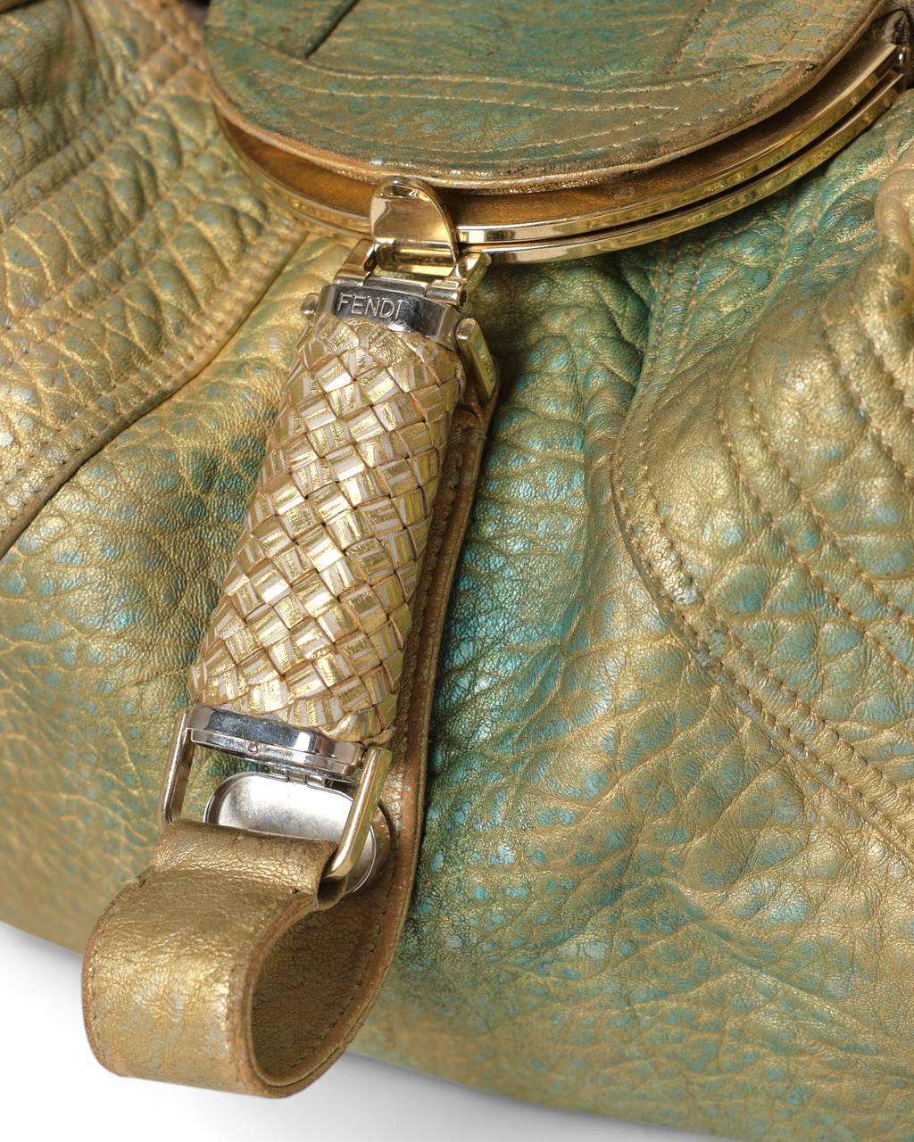 Fendi Spy Shopper MM Gold For Sale 7