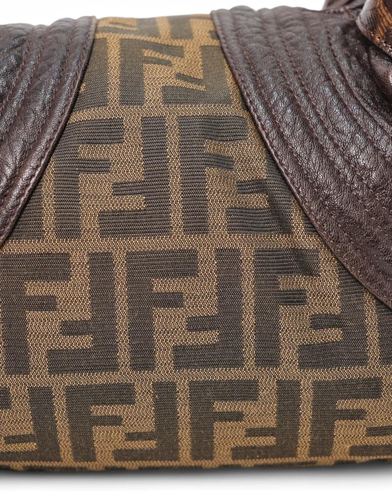 Fendi Spy Small FF Logomania Brown For Sale 5
