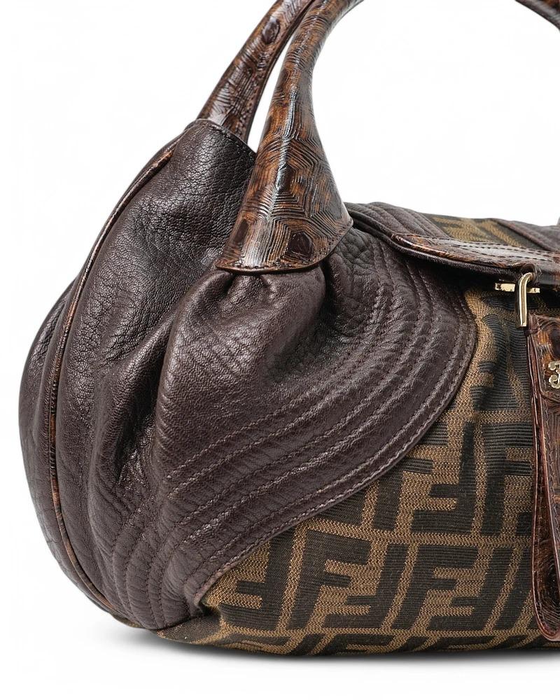 Fendi Spy Small FF Logomania Brown For Sale 8