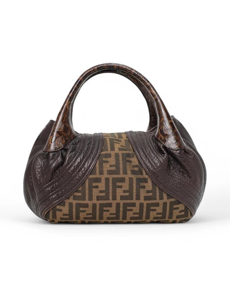Fendi Spy Small FF Logomania Brown In Excellent Condition For Sale In Torre Del Greco, IT