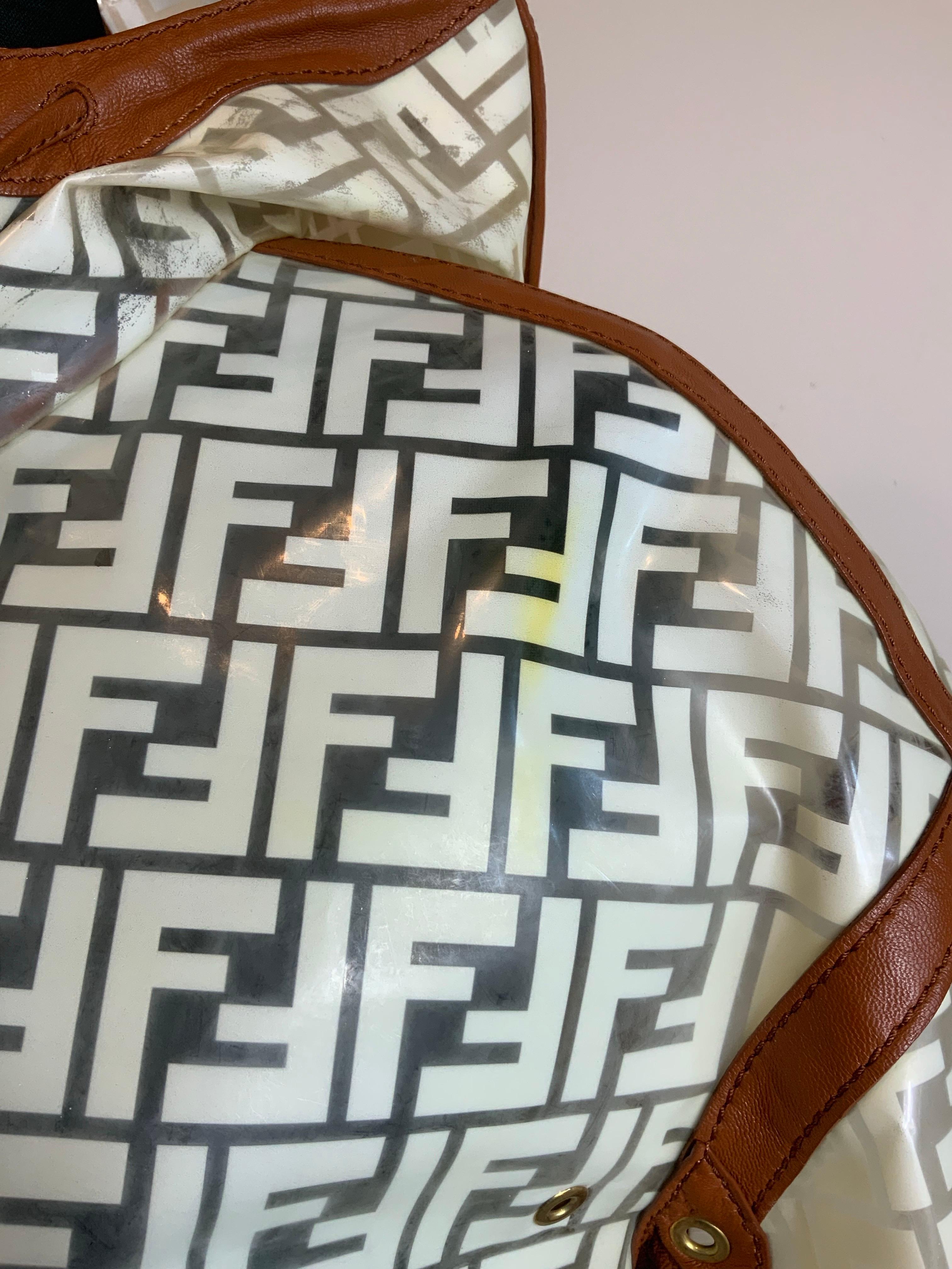 Fendi SS 2019 monogram Raincoat In Good Condition In Carnate, IT