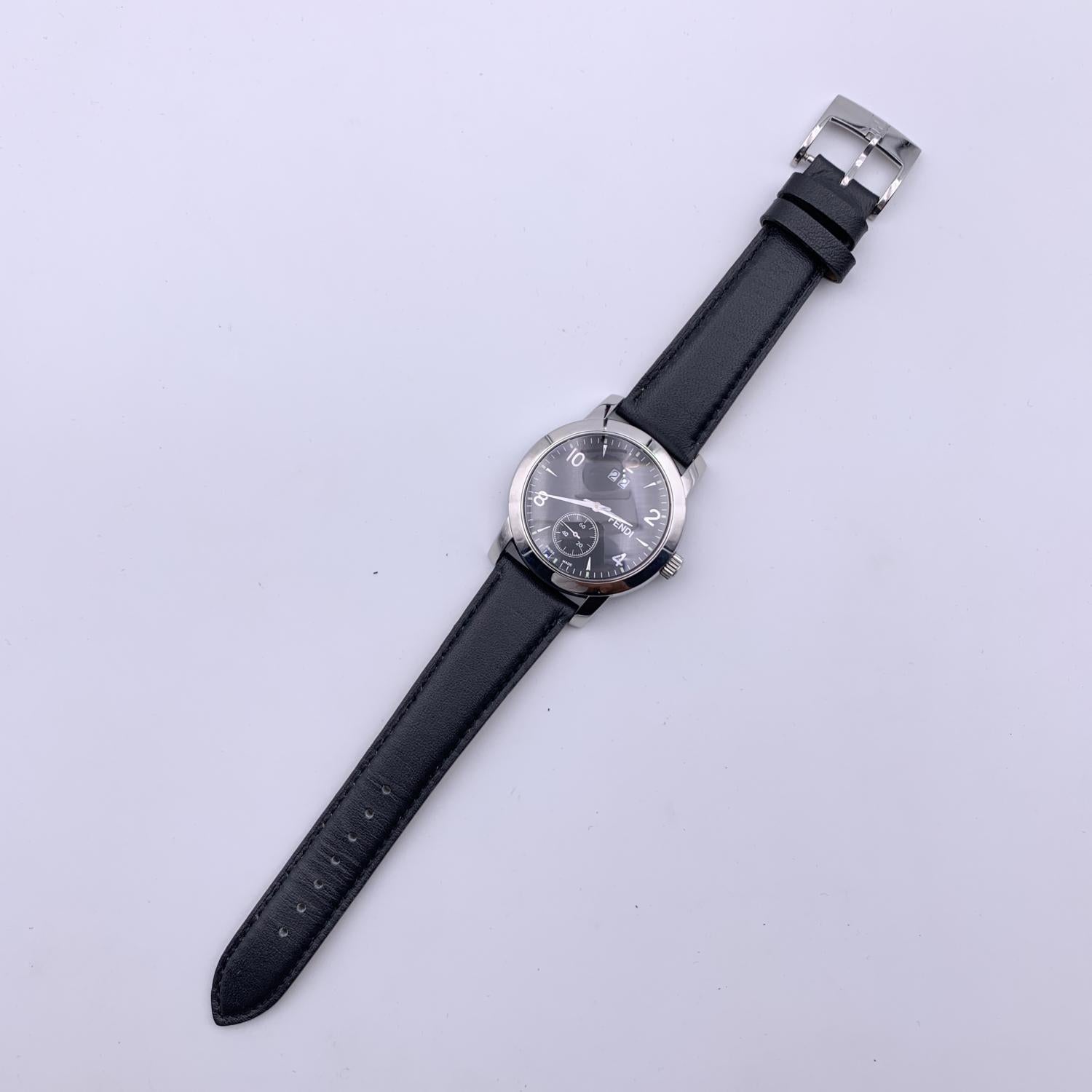 Fendi Stainless Steel 2100 G Unisex Quartz Wrist Watch Black Dial 1