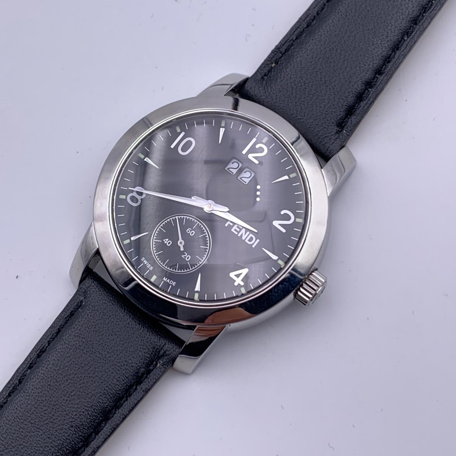 Fendi Stainless Steel 2100 G Unisex Quartz Wrist Watch Black Dial 2