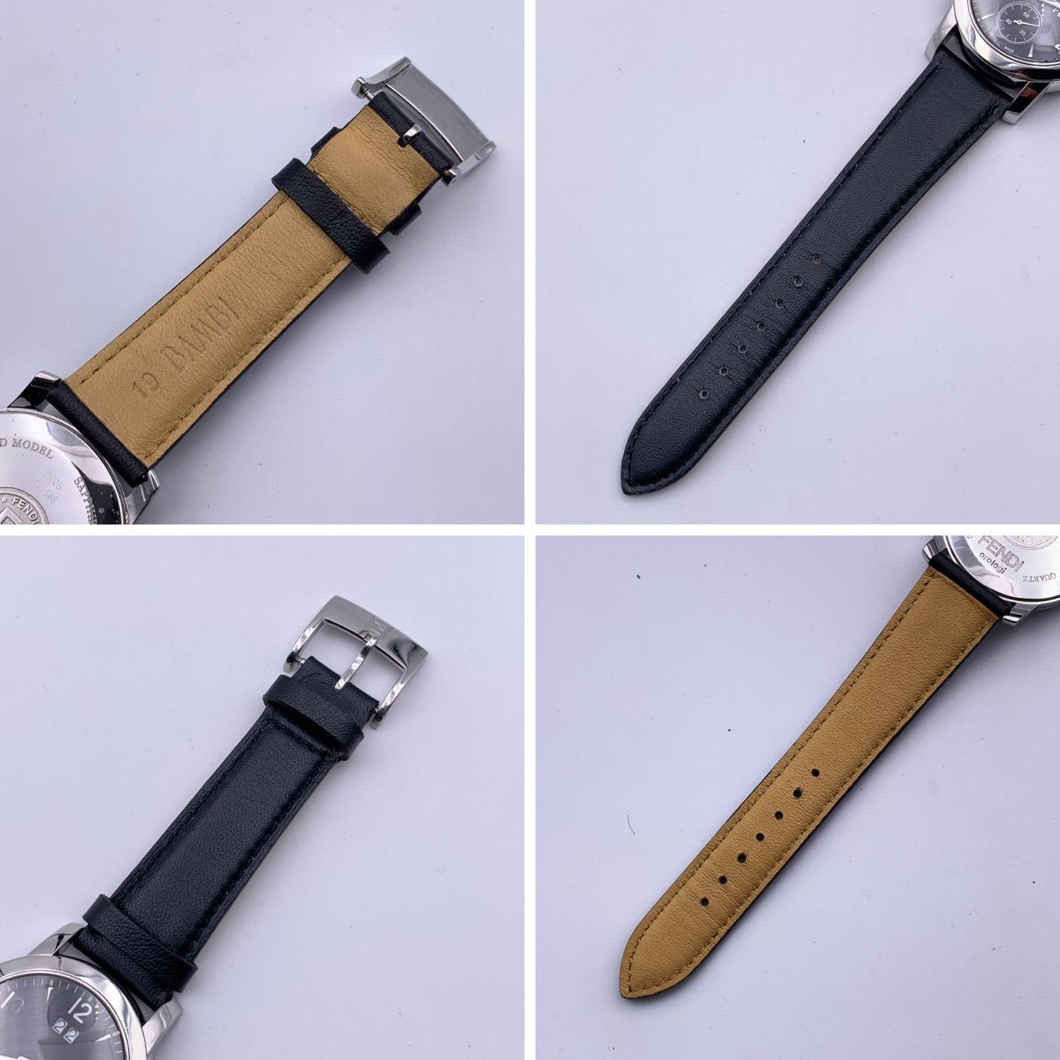 Fendi Stainless Steel 2100 G Unisex Quartz Wrist Watch Black Dial 3