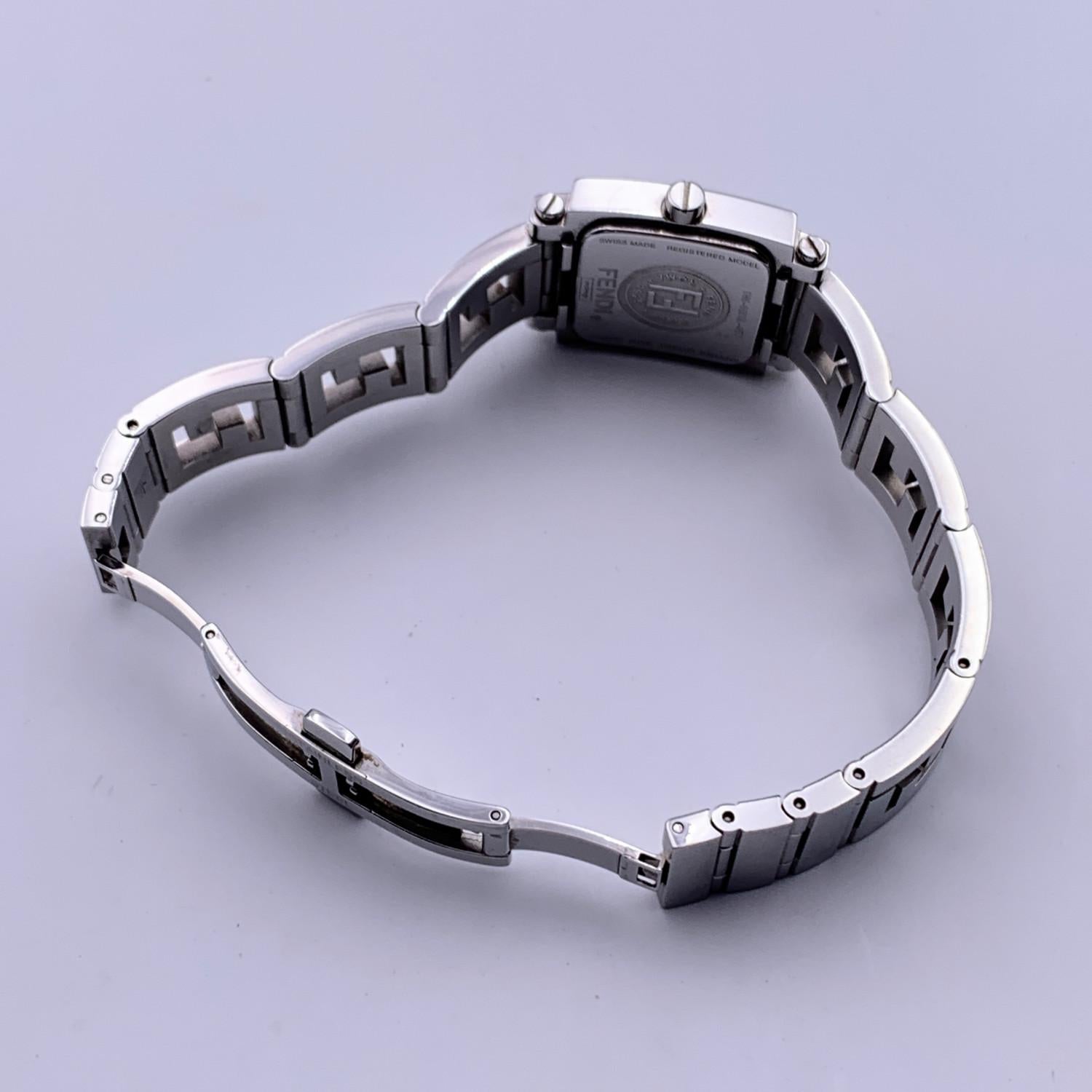 Women's Fendi Stainless Steel 6000 L Logo Ladies Wrist Watch Silver Dial