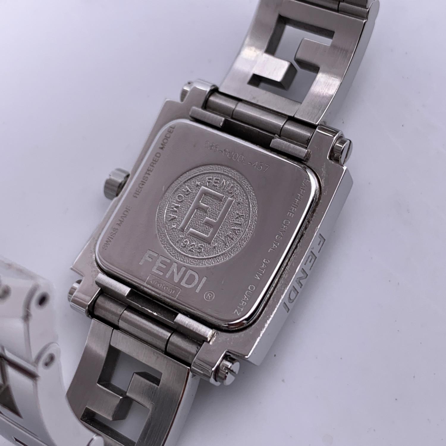 Fendi Stainless Steel 6000 L Logo Ladies Wrist Watch Silver Dial 1
