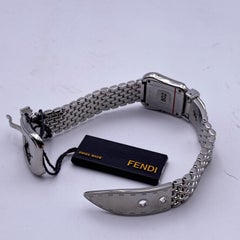 Fendi Stainless Steel B. Buckle 3800 L Quartz Wrist Watch White Dial