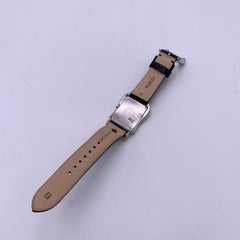 Fendi Stainless Steel B. Buckle Design 3800 G Watch Black Leather Band