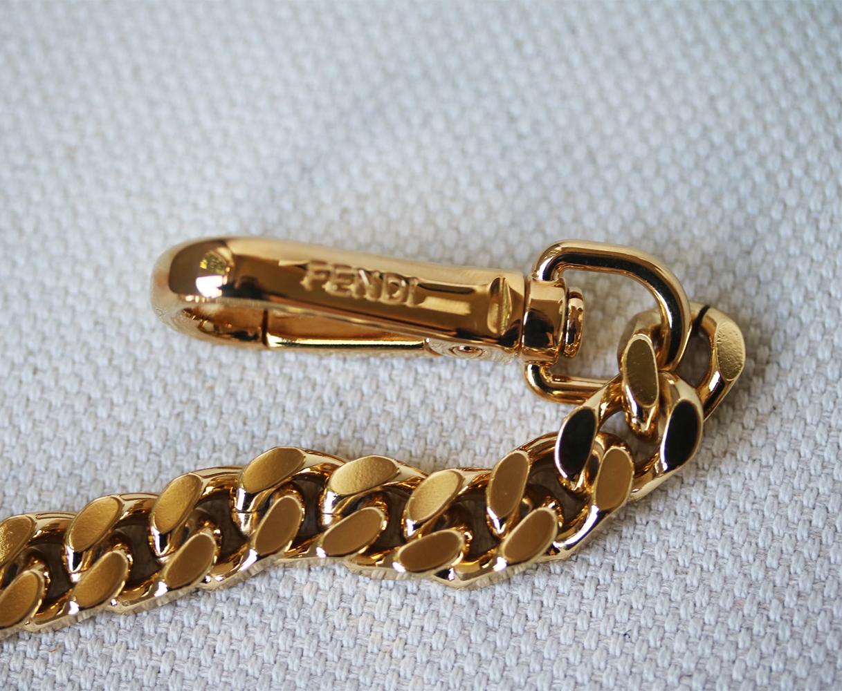 fendi gold chain strap