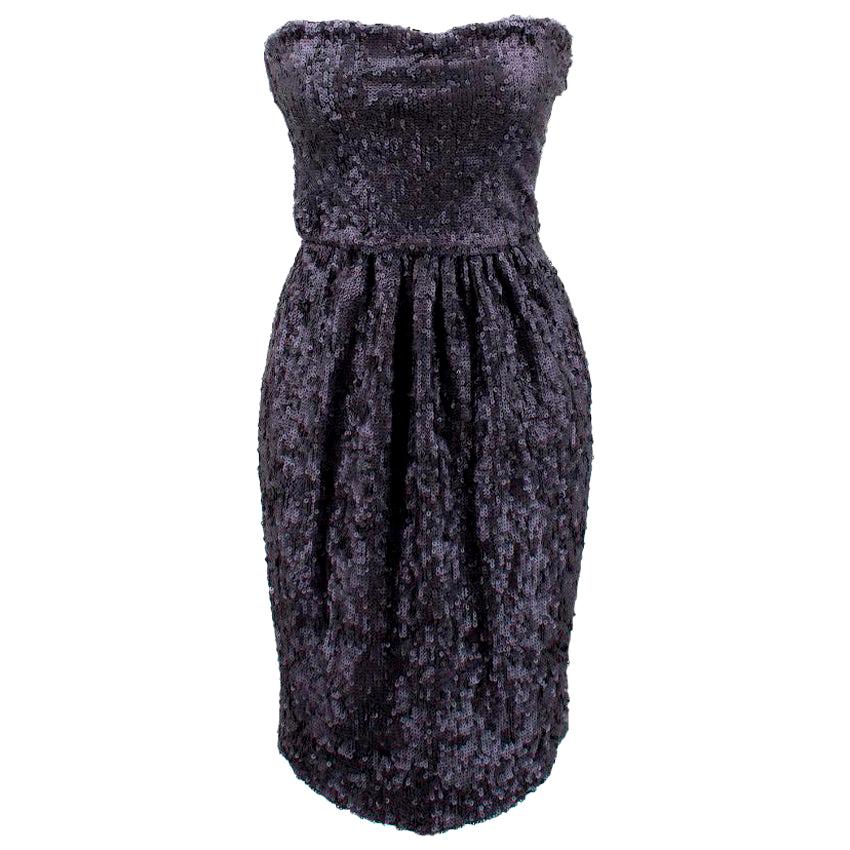 Fendi Strapless Sequined Dress - Size US 6 For Sale
