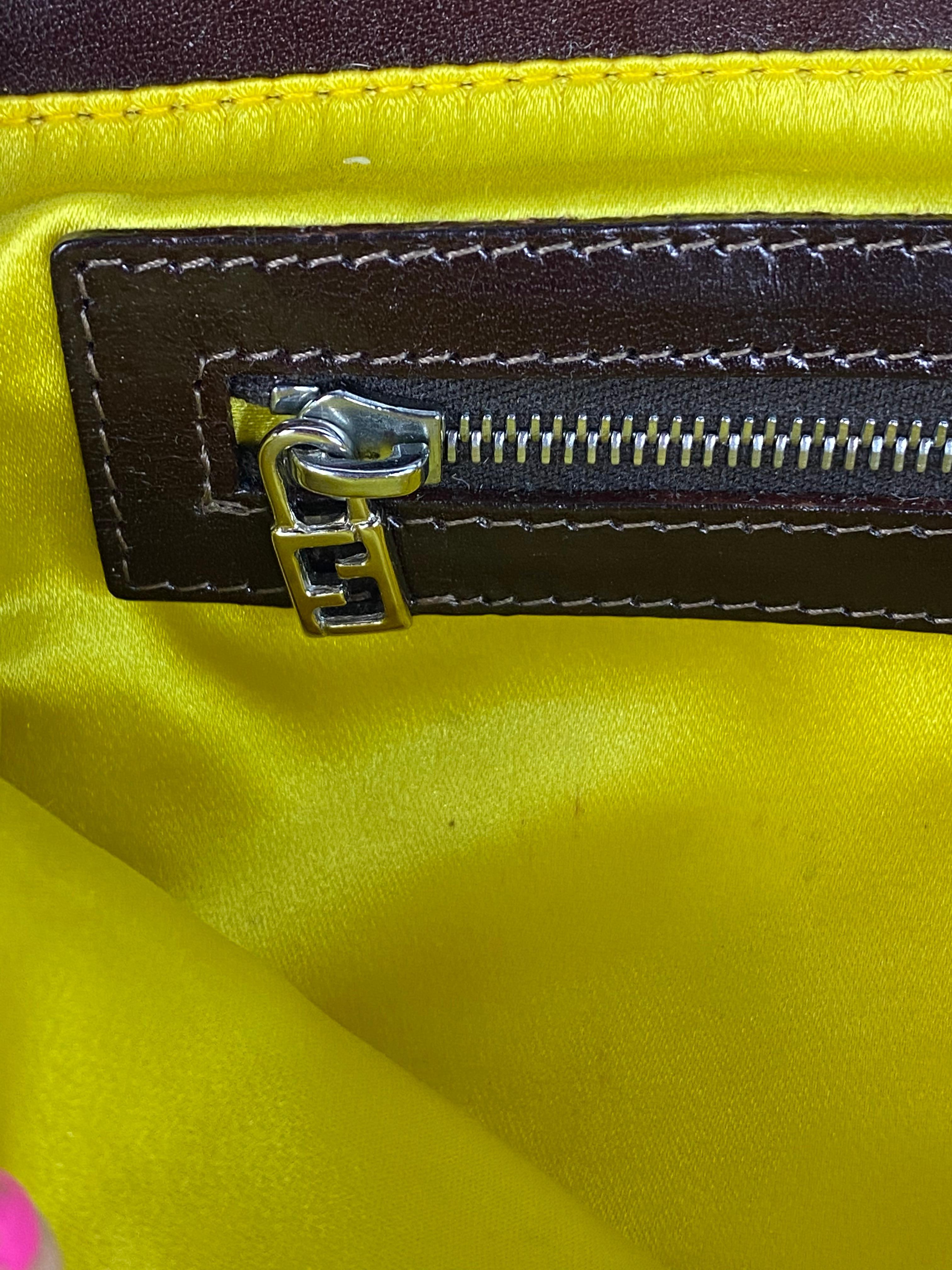 Fendi Stroh Baguette Kleine Umhängetasche 11