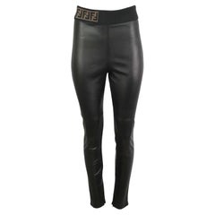 Fendi Stretch Leather Pants IT 44 UK 12