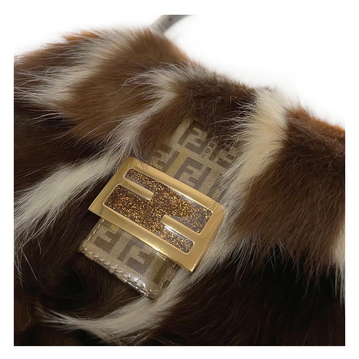 Women's or Men's Fendi Striped Skunk Fur Handbag (Circa 2000)